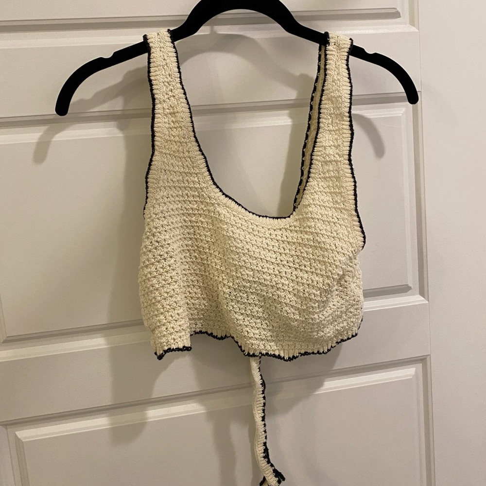 Urban Outfitters Crochet Tank Crop Top - Size M
